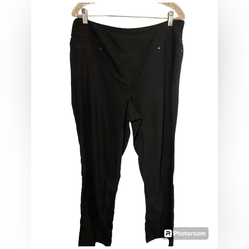 Westbound black pullon rhinestone accent pants ladies 16 blink sparkle